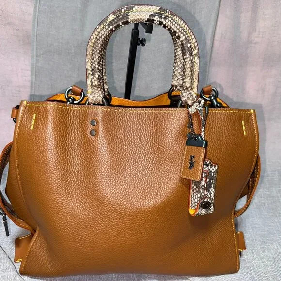 Coach Bags Coach Rogue Bag 36 With Colorblock Snake C4557